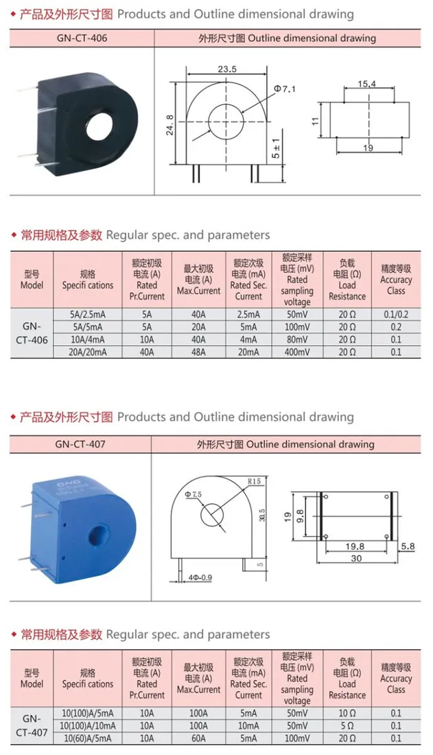Pin type mini current transformer